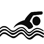 A person swimming icon on the website